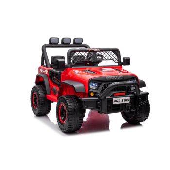 Autko terenowe Geoland Power dla 2 dzieci Czerwony + Pilot + Silniki 2x200W + Bagażnik + Radio MP3 + LED